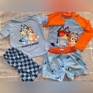 Bluey & Bingo Kids Matching Set - Orange and Blue